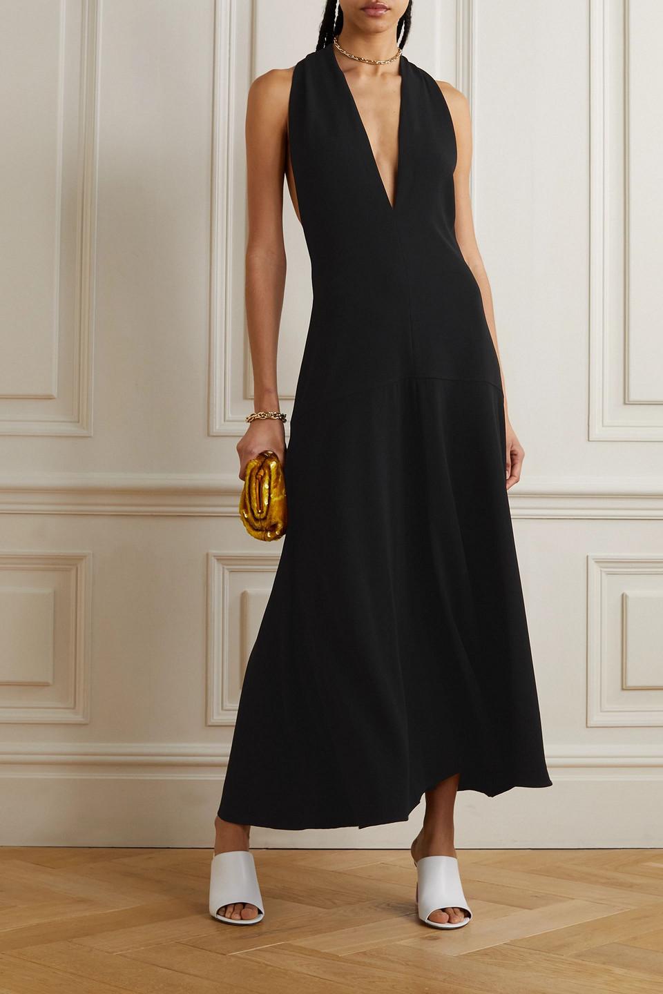navy blue dress for baby girl Proenza Schouler Matte Viscose Crepe Twist Back Dress main image 0