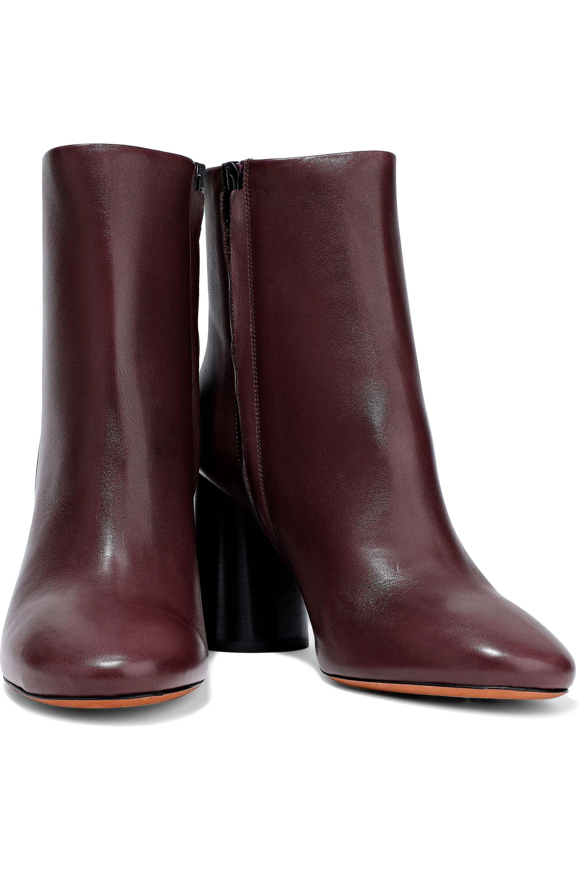 Vince Ridley Leather Ankle Boots Plum in Purple - Lyst
