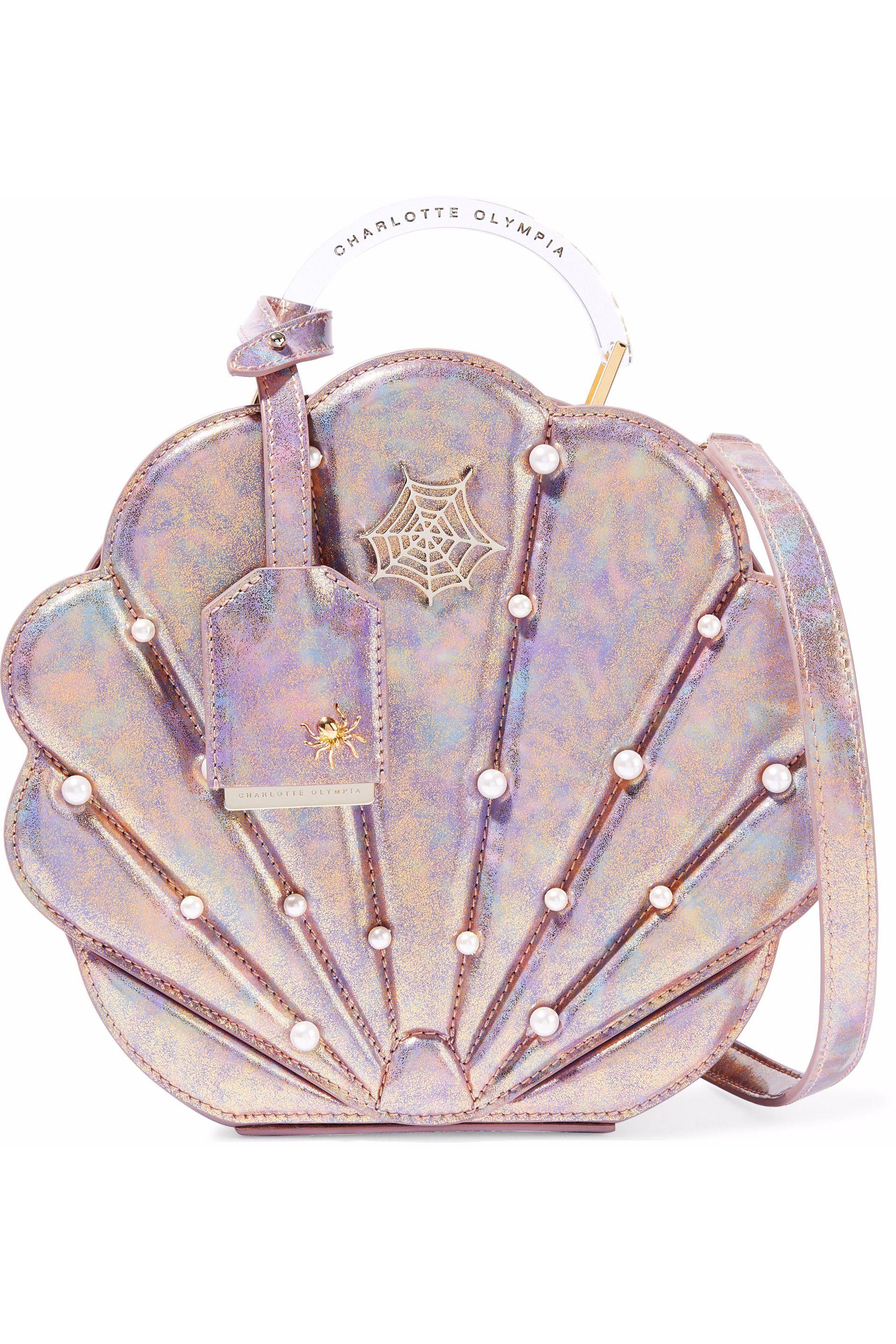 Charlotte Olympia Neptune Atkinson Embellished Iridescent Leather