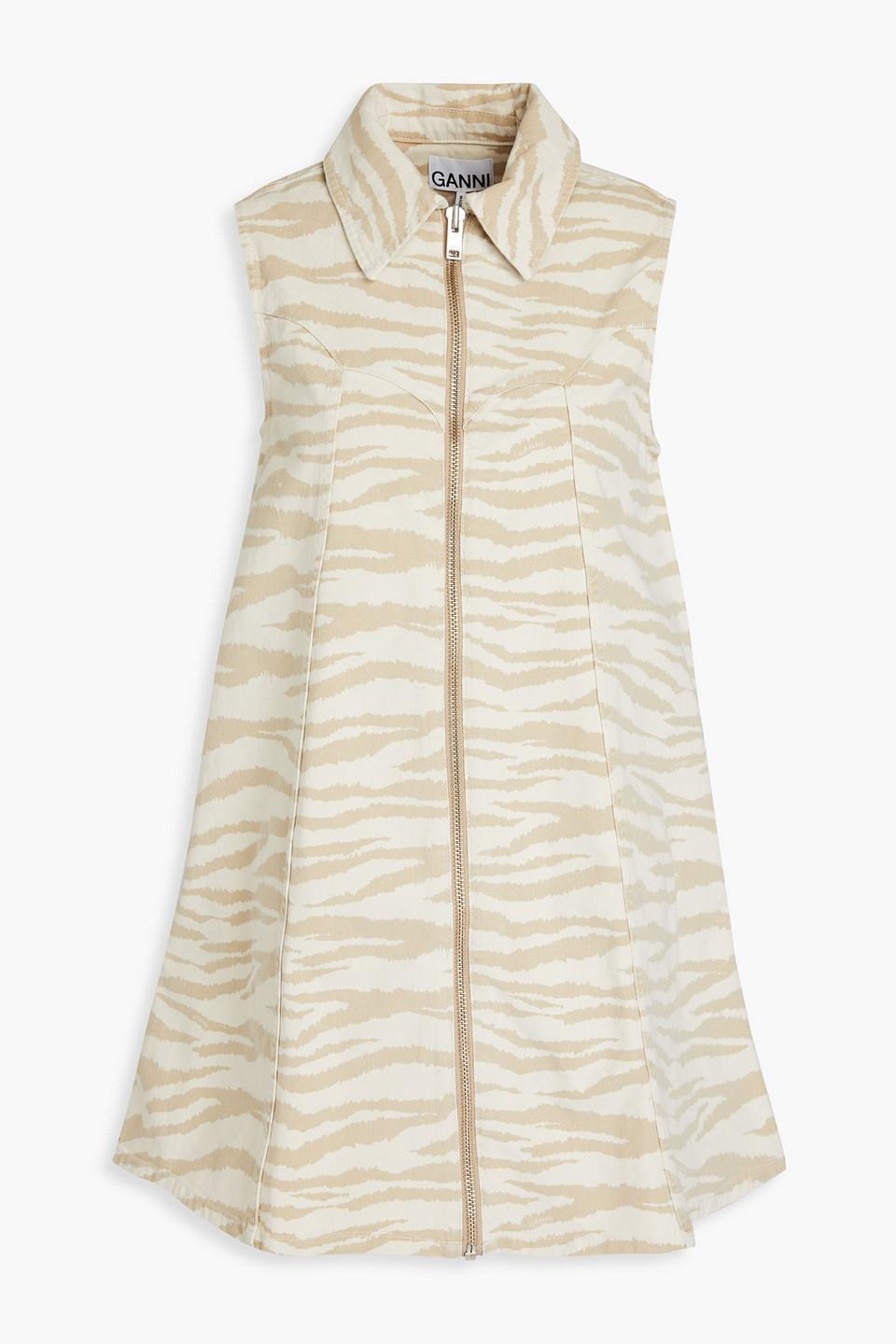 Ganni zebra print dress online