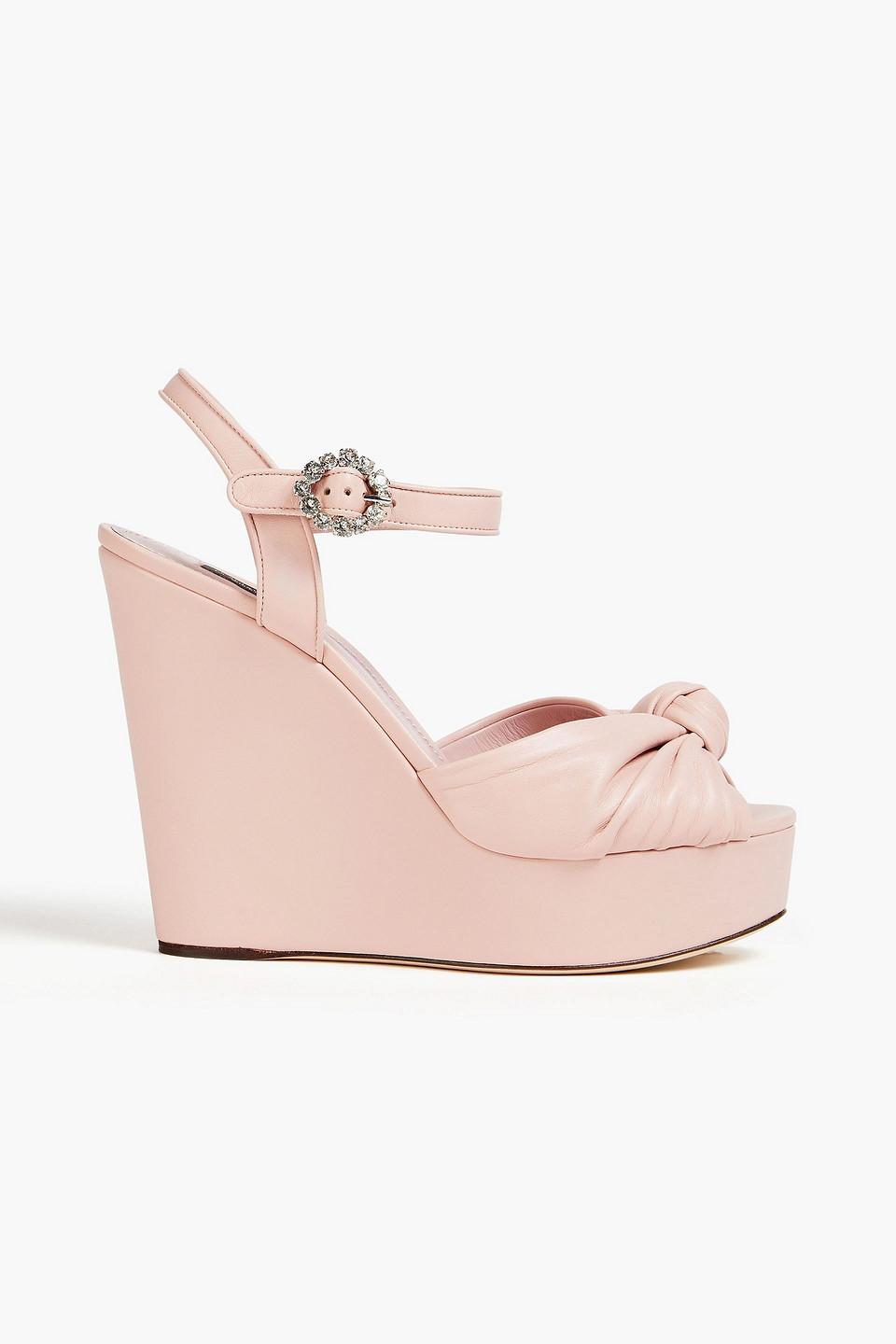 Pink Wedge sandals for Women Lyst Canada