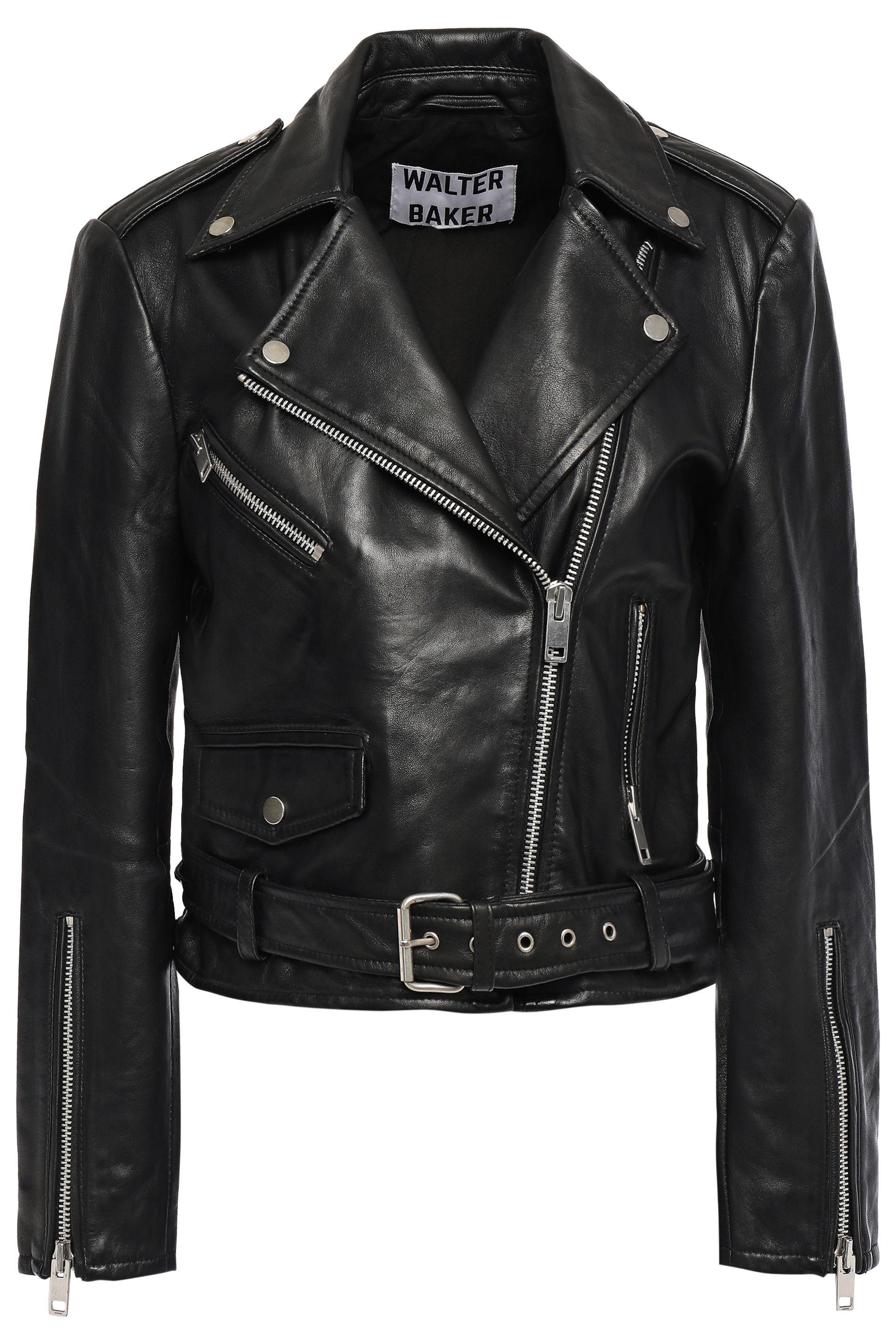 Walter Baker Leather Biker Jacket Black - Lyst