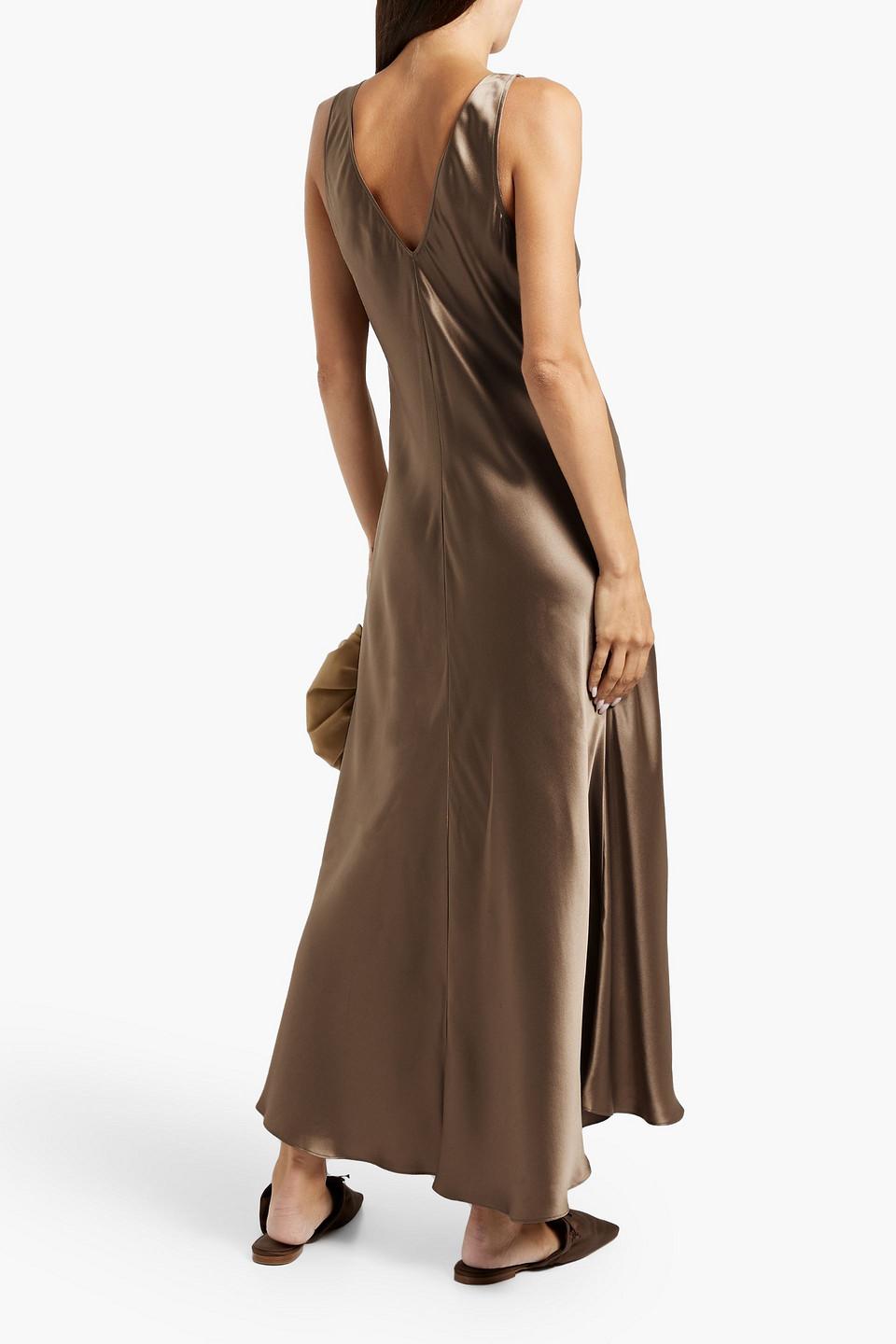 frame brown dress Brown ribbed cotton midi dress with Marni Frame logo