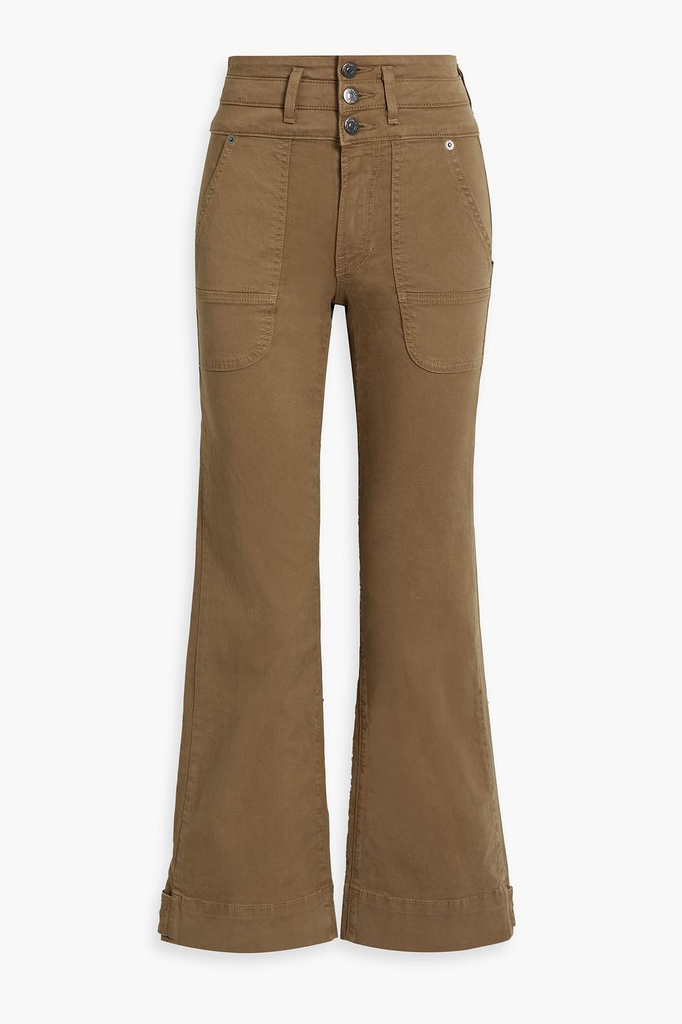 IRIS & INK Felicity cotton-blend velvet flared pants