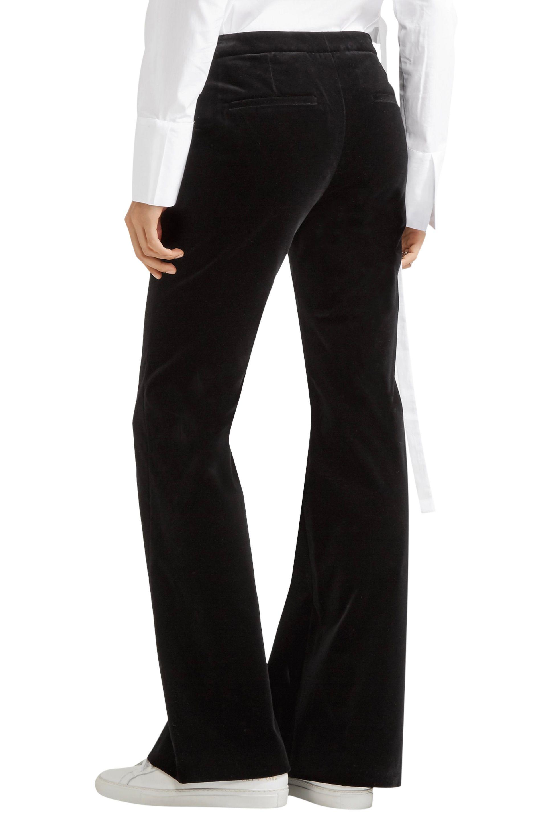 velvet bootcut pants