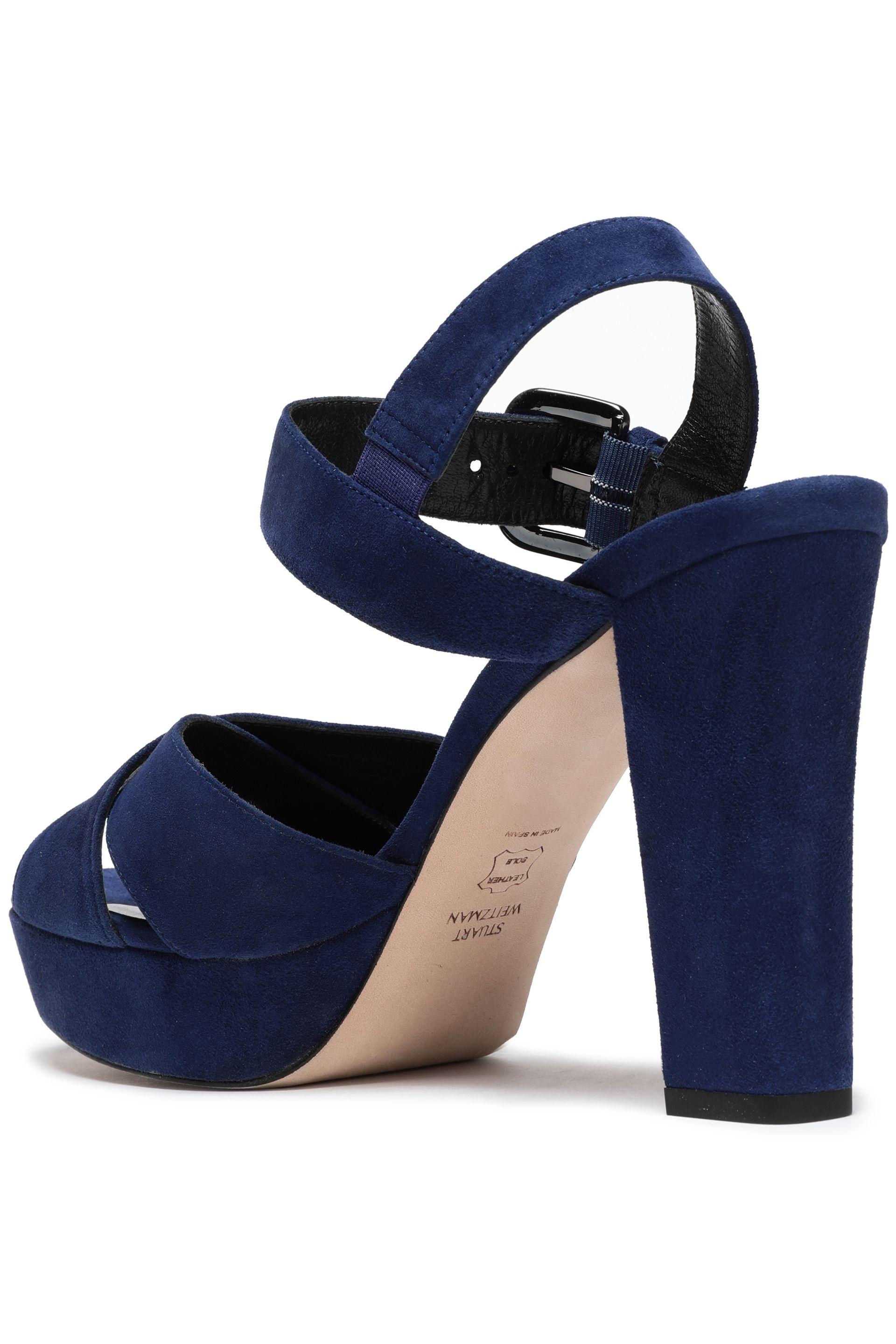 stuart weitzman navy sandals