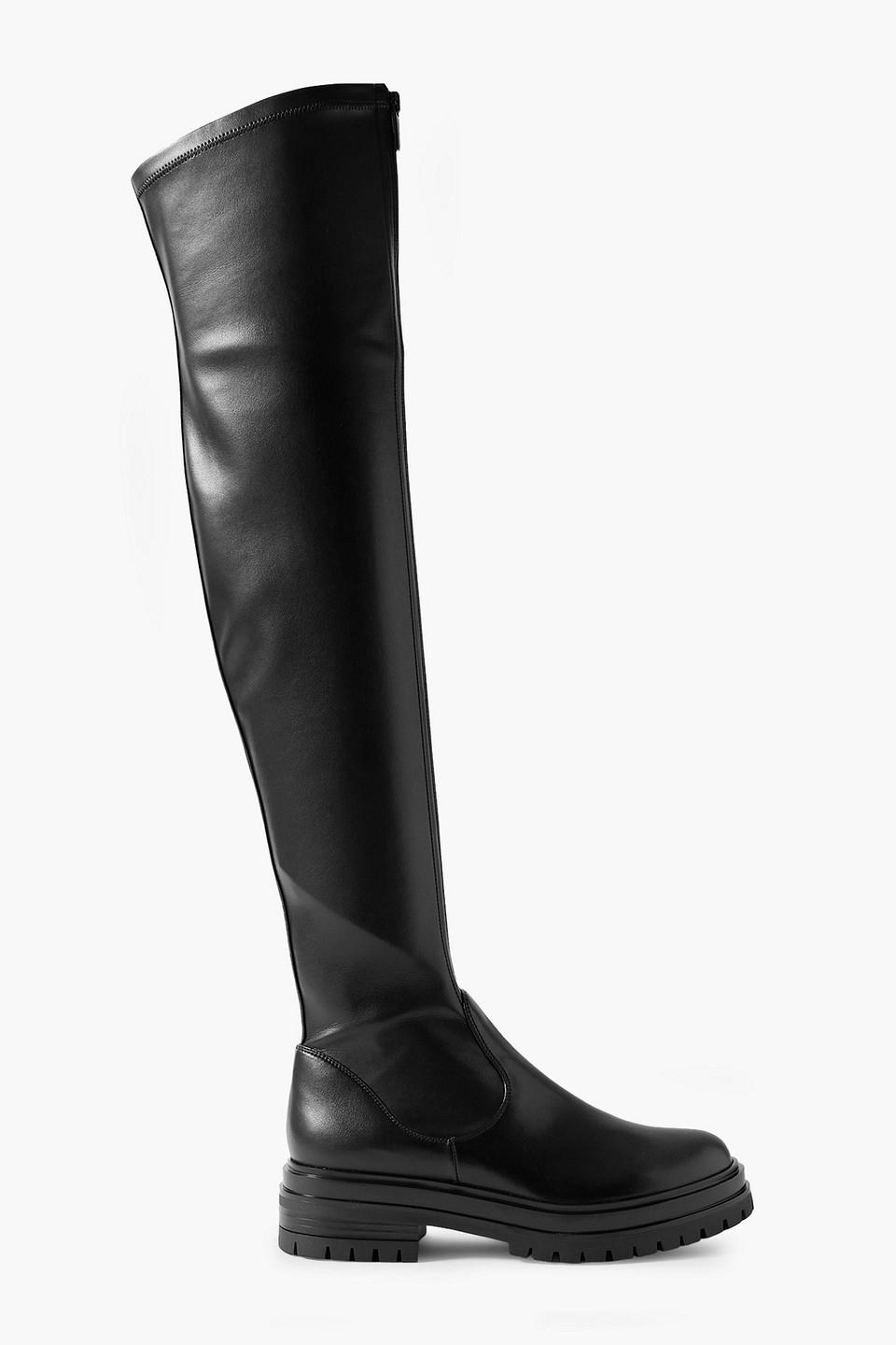 Gianvito Rossi Marsden 20 Faux Leather Over the knee Boots in Black Lyst UK