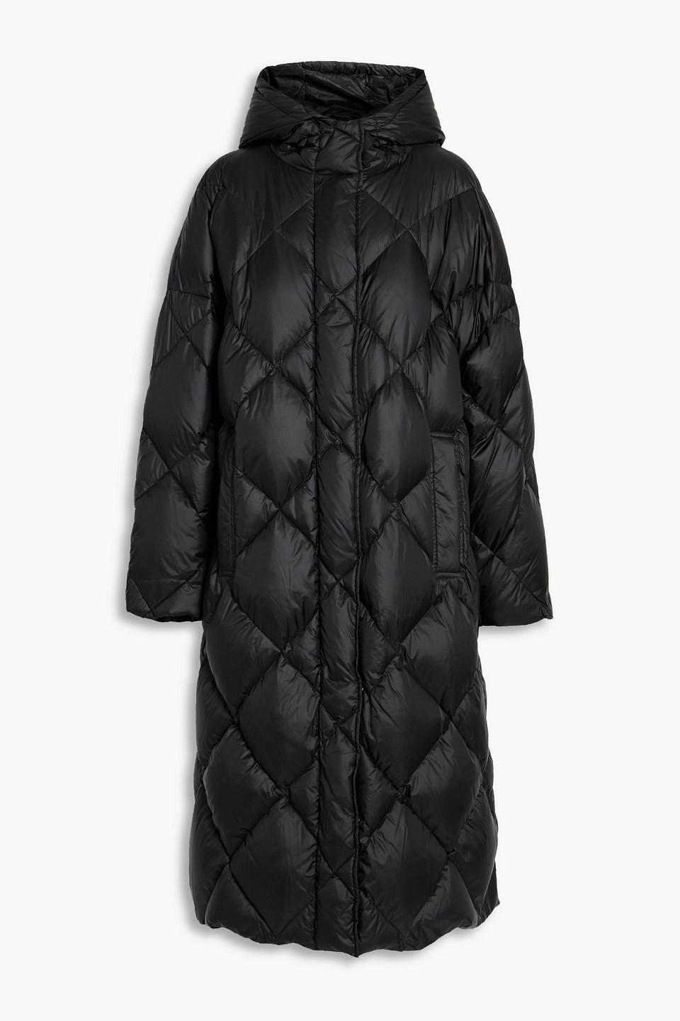 Stand Studio Farrah Quilted Shell Hooded Coat in Black Lyst