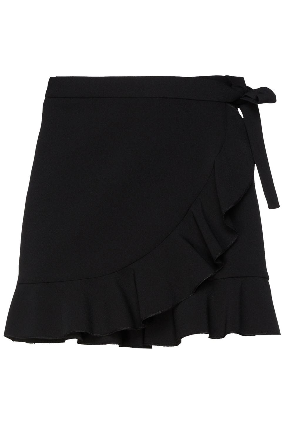 RED VALENTINO★素敵！Skirt-effect ruffled crepe shorts RED Valentino Black Crepe Ruffled Detail Shorts S | eBay