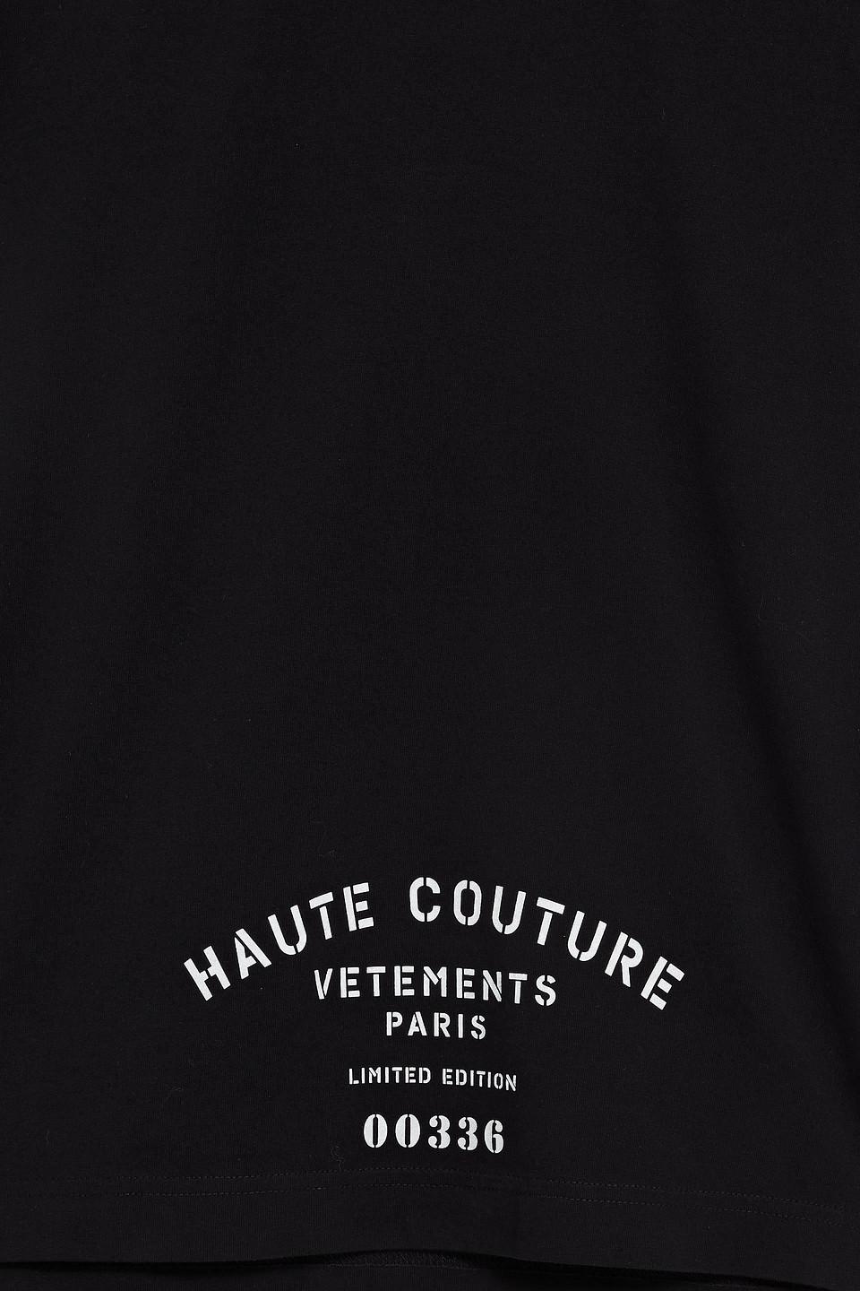 Vetements Maison Du Couture Printed Cotton-blend Jersey T-shirt in Black  for Men | Lyst