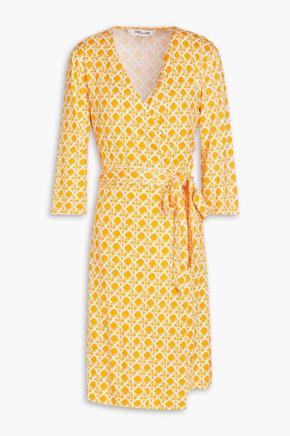 Fashion Dvf Yellow Wrap Dress Designer Julia Louis Dreyfus Wrap