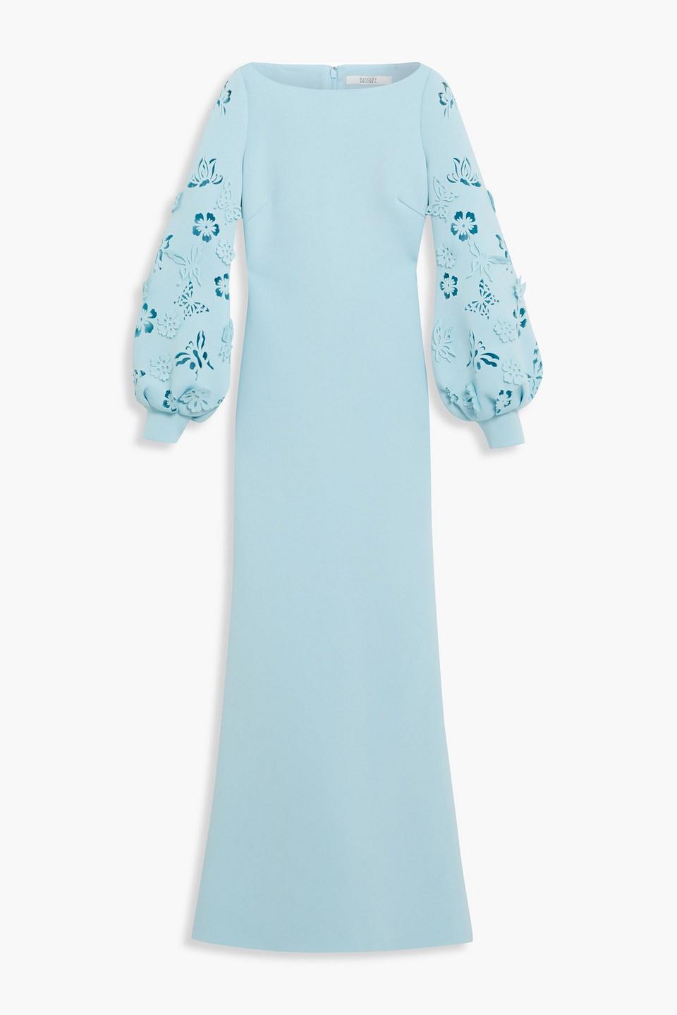 badgley mischka laser-cut floral fit-&-flare dress Floral Laser Cut A-Line Midi Dress by Badgley Mischka main image 1