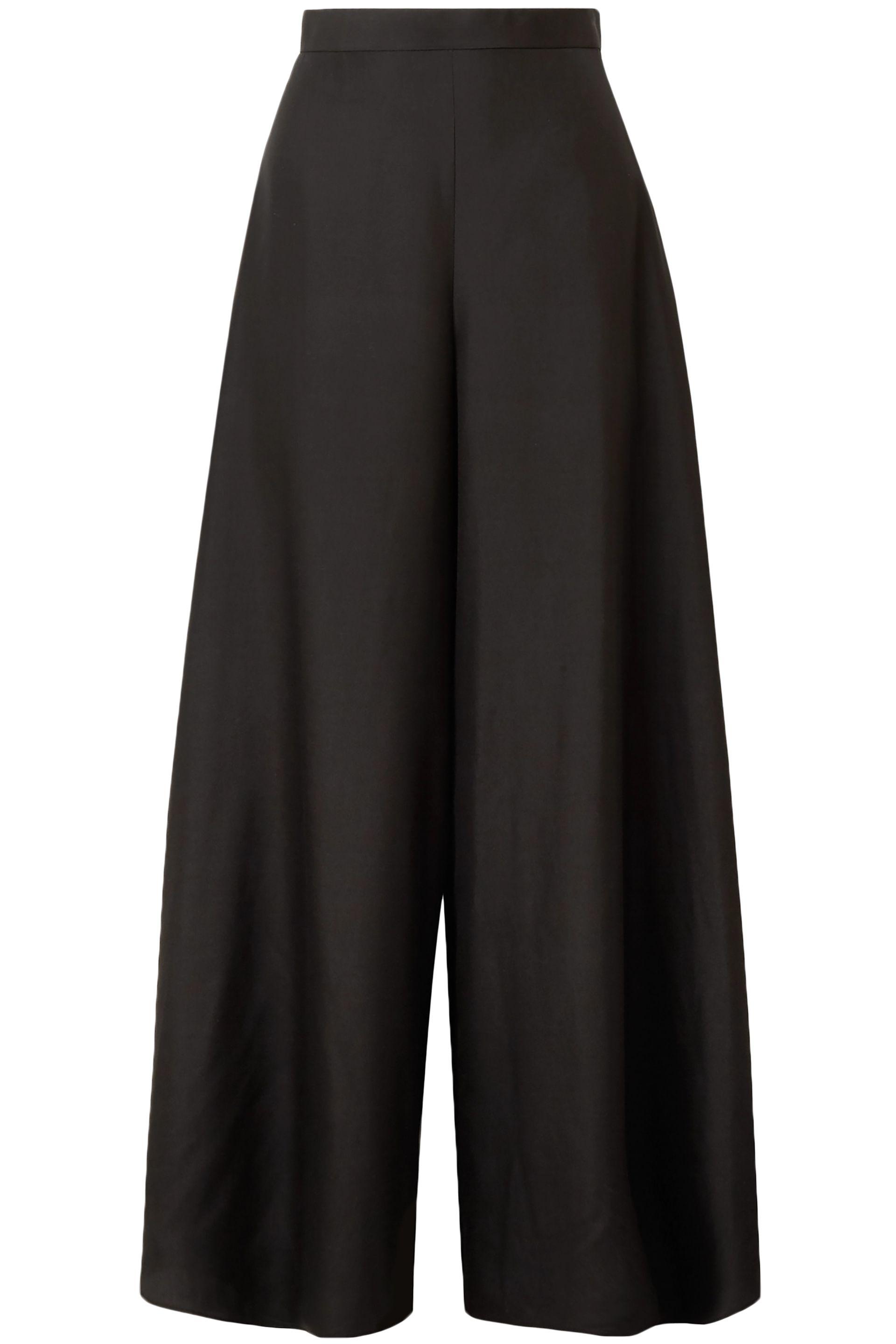 The Row Silk Wide-leg Pants Black | Lyst