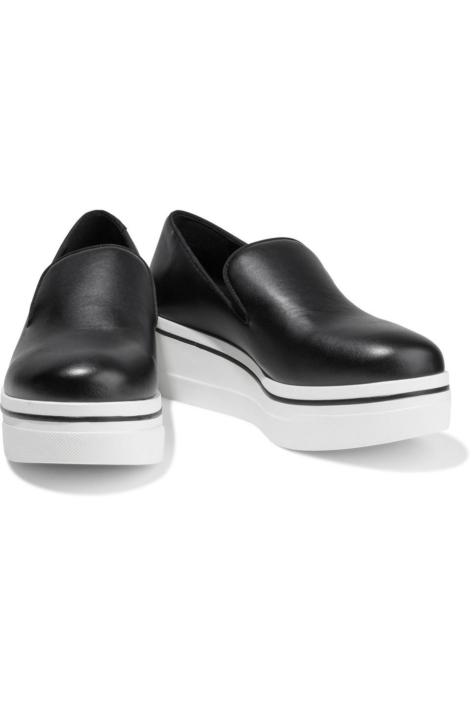 Stella McCartney Binx Faux Leather Platform Slip-on Sneakers in Black | Lyst