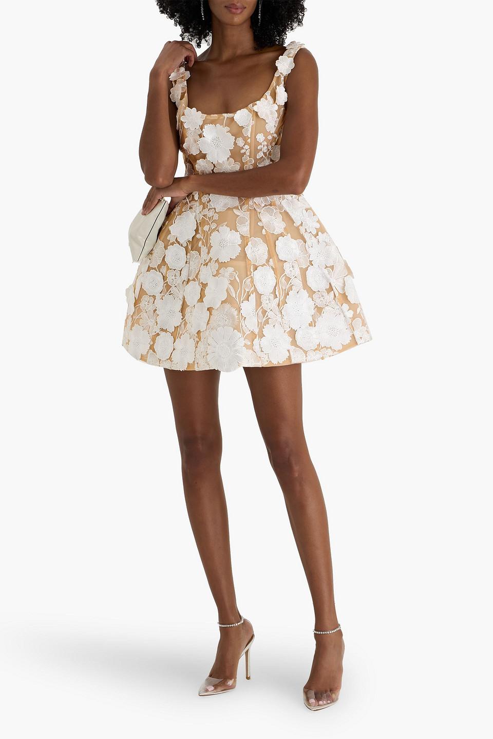 green emerald velvet dress Jasmine 3D Floral Embroidered Mini Dress | Ready-To-Ship