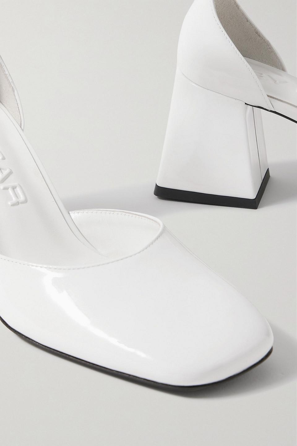 BY FAR Judy Patent-leather Mary Jane Pumps in White | Lyst