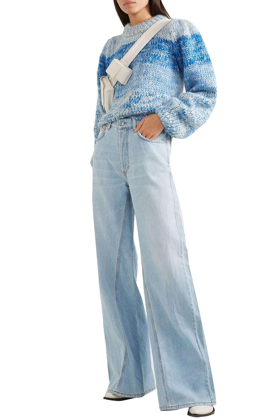 Ganni High rise Wide leg Jeans in Blue Lyst Canada