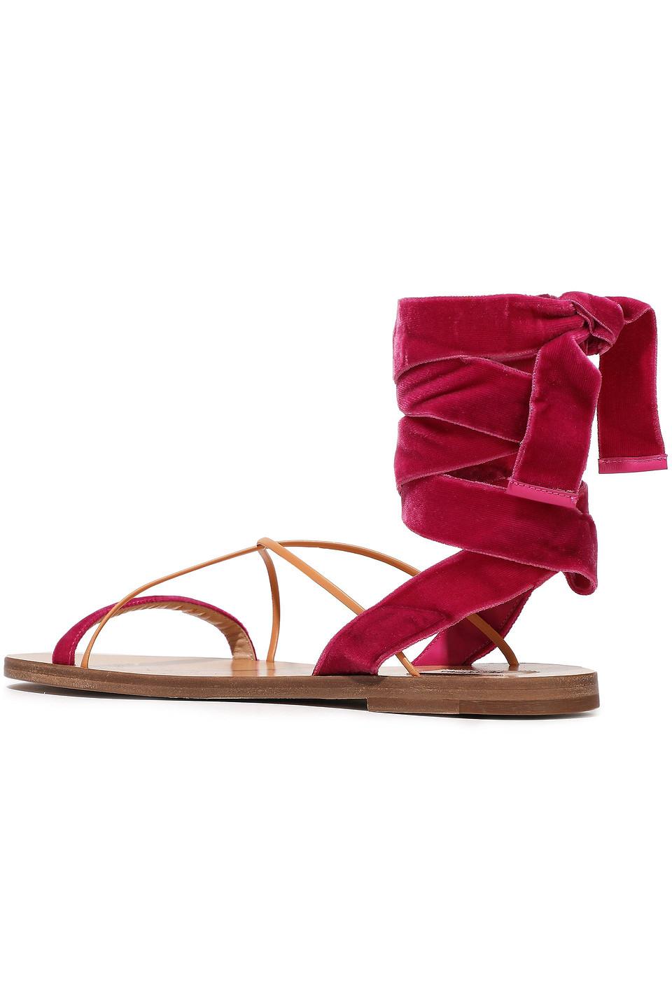 valentino velvet sandals