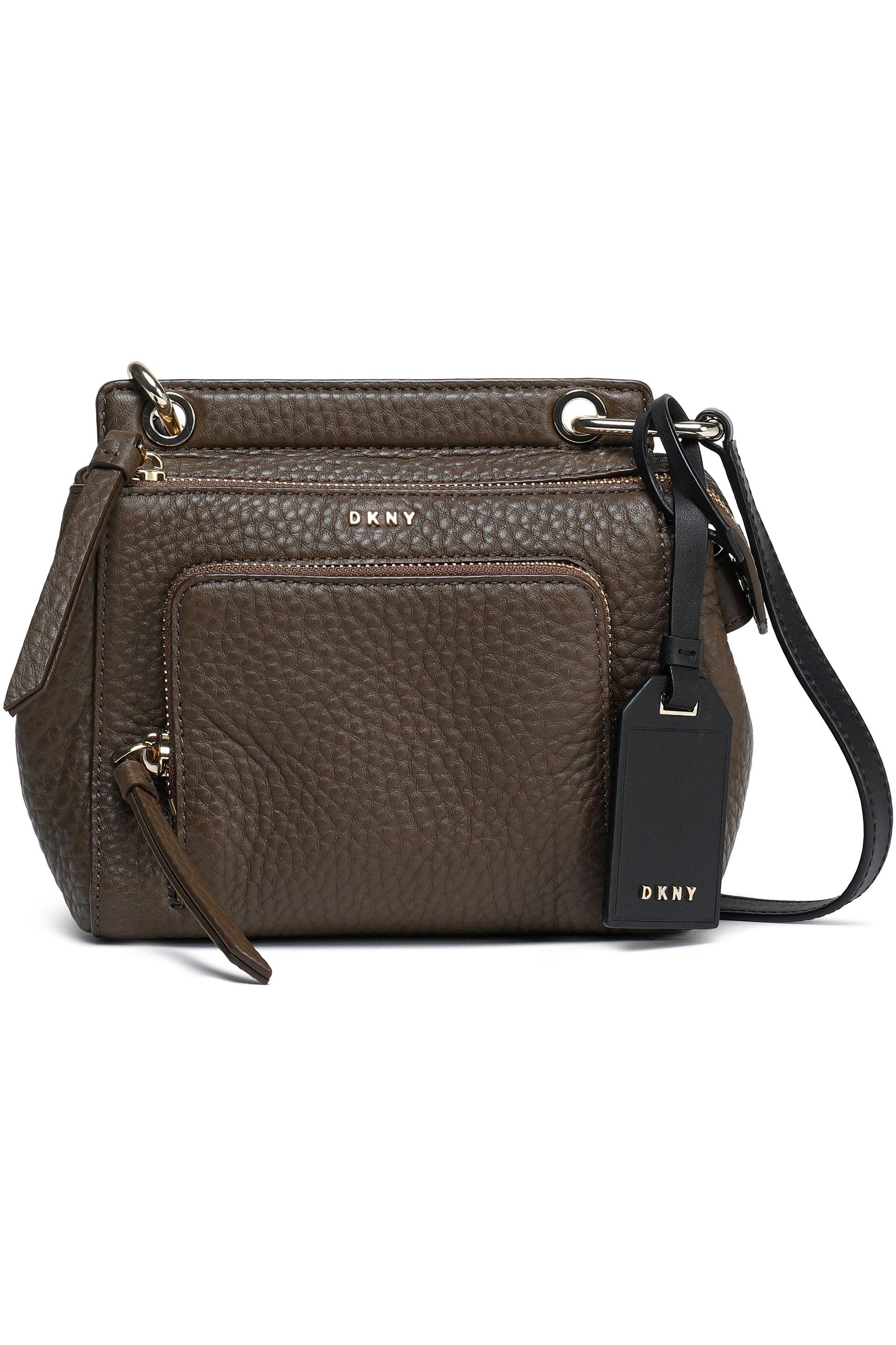 dkny pebbled leather shoulder bag