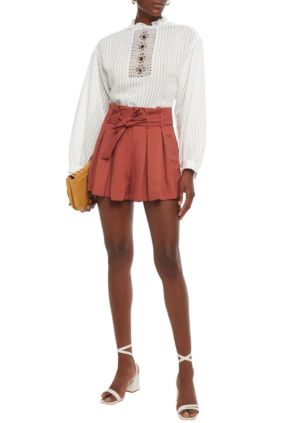 Sandro Synthetic Eddi Belted Pleated 