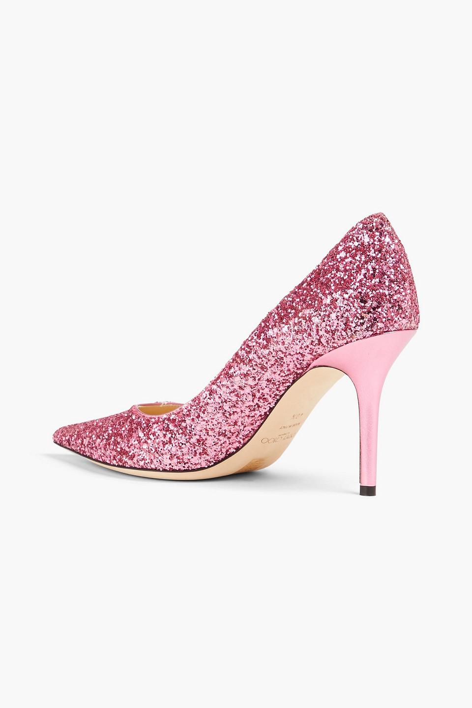 JIMMY CHOO AGNES パウダーピンク エナメル Jimmy Choo Agnes Embellished Leather Pumps in Pink | Lyst UK