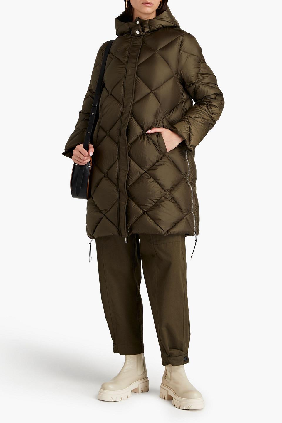 Claudie Pierlot Giovana Quilted Shell Down Coat in Green Lyst UK