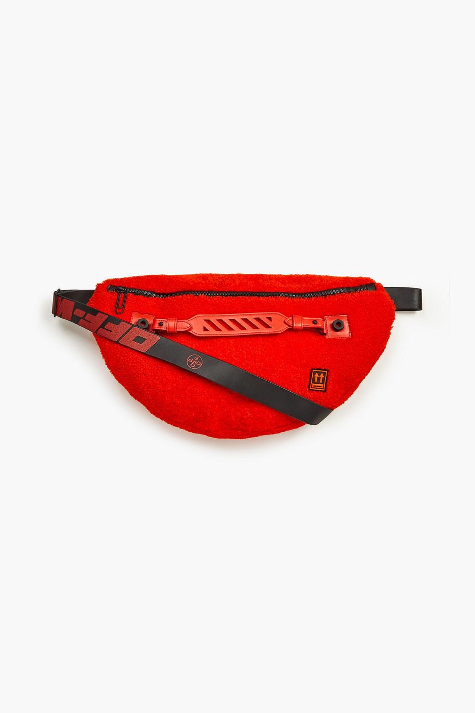 Off-White c/o Virgil Abloh Red Flap Bag In Red Calfskin