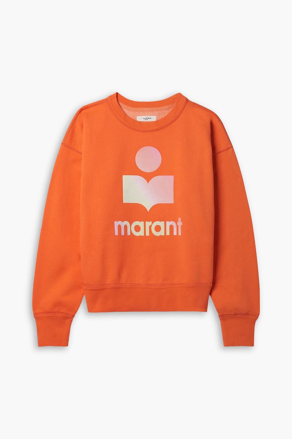 Étoile Isabel Marant Mobyli Printed Cotton-jersey Sweatshirt in Orange |  Lyst Australia