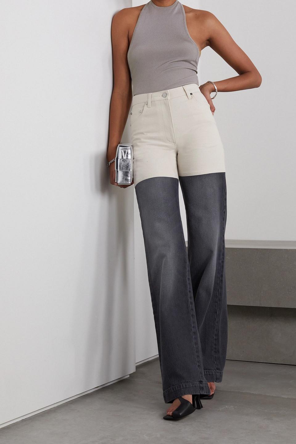 Peter Do Two-tone High-rise Straight-leg Jeans in White | Lyst Peter Do Two-tone High-rise Straight-leg Jeans in White | Lyst
