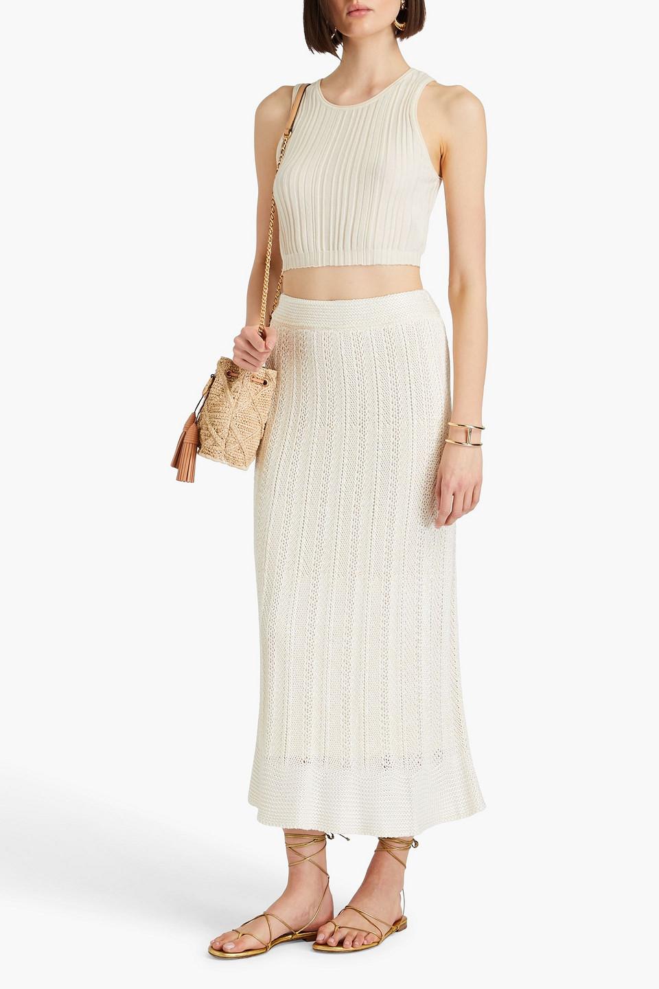 【Zimmermann】WAVERLY CROCHET MIDI SKIRT クロシェ スカート Waverly Crochet midi skirt | Le Noir - Unconventional Luxury