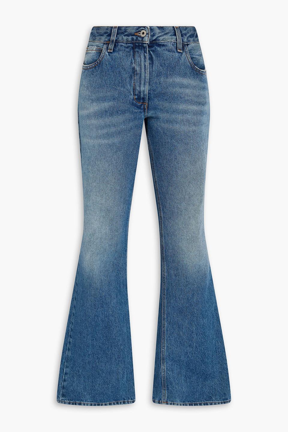 VIP【関税送料無料】希少 OFF-WHITE BLUE DENIM FLARED JEANS BALENCIAGA | Flared Japanese Denim Jeans | Women | Lane Crawford