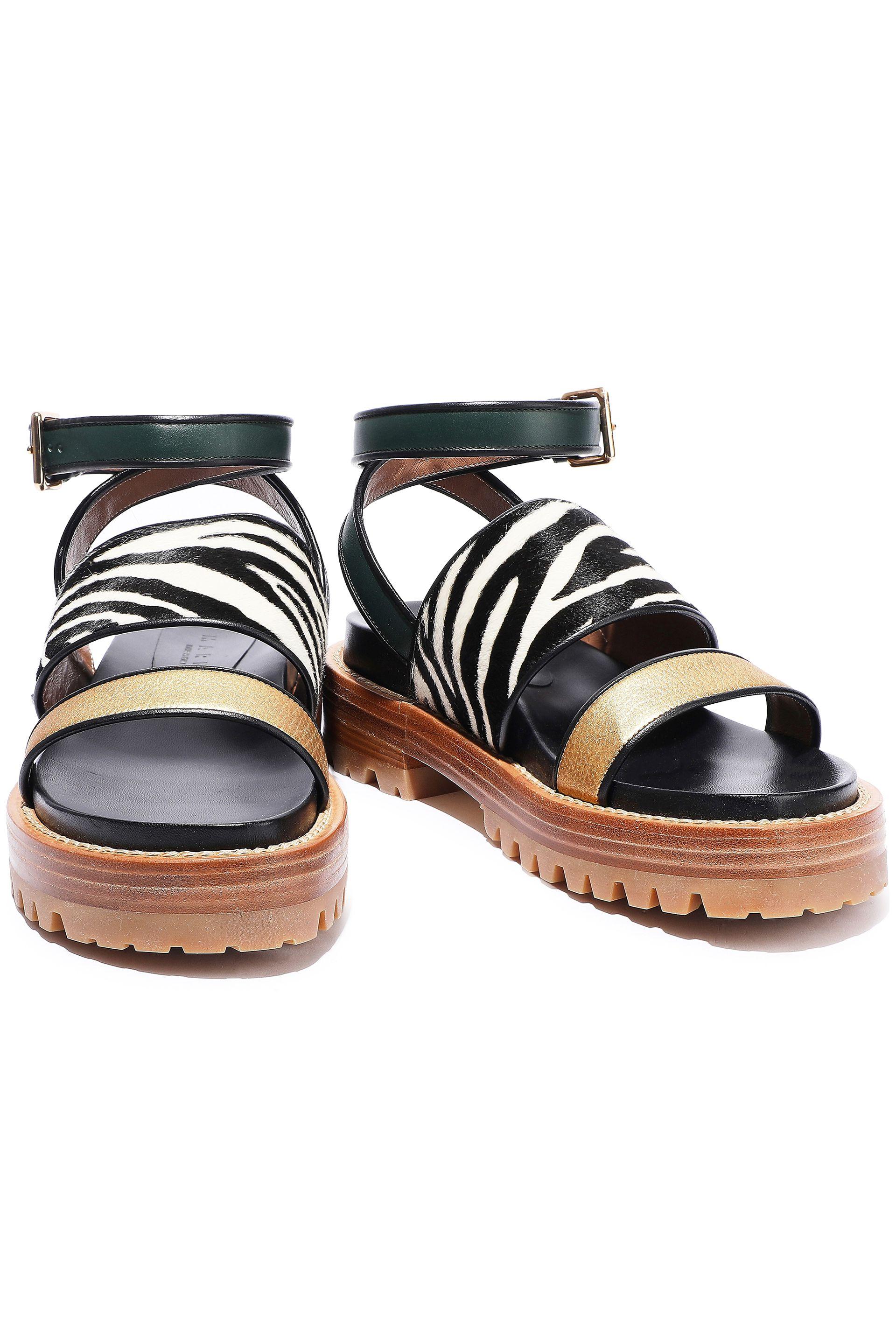 METALLIC ANIMAL PRINT PLATFORM SANDALS METALLIC ANIMAL PRINT PLATFORM SANDALS