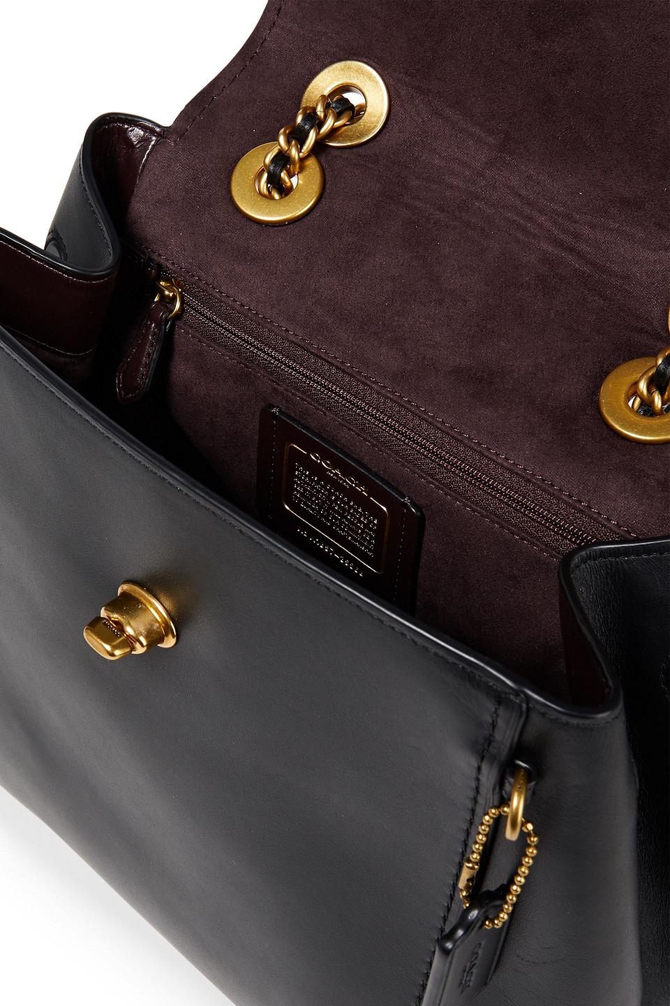 COACH Parker Chain trimmed Leather Backpack in Black Lyst Canada