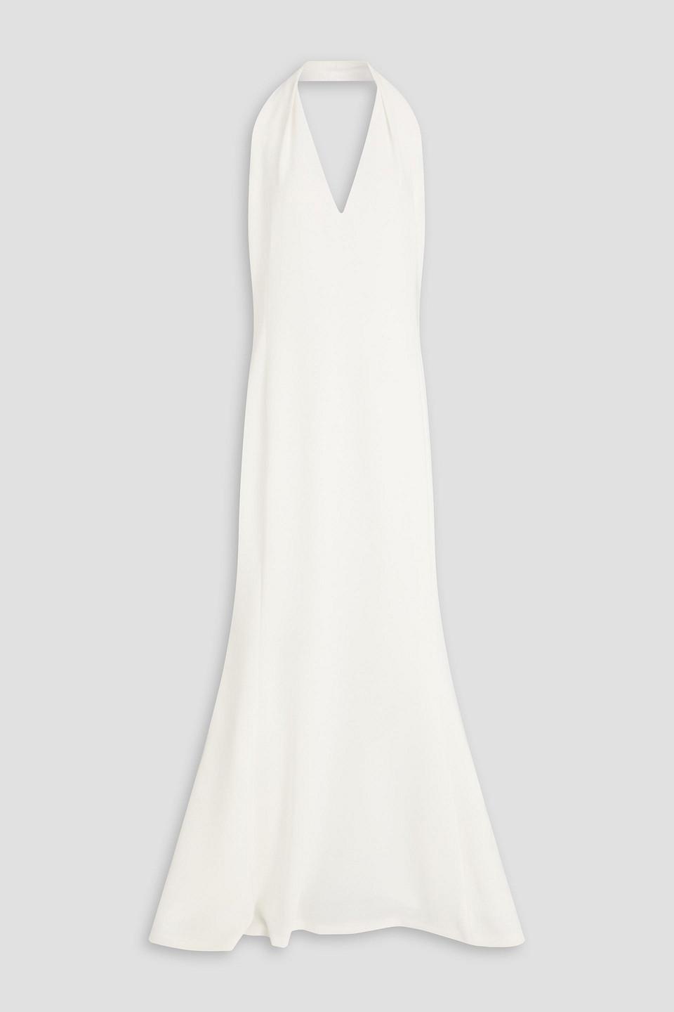 maxmara white backless dress Max Mara Ghiglia Draped Maxi Dress