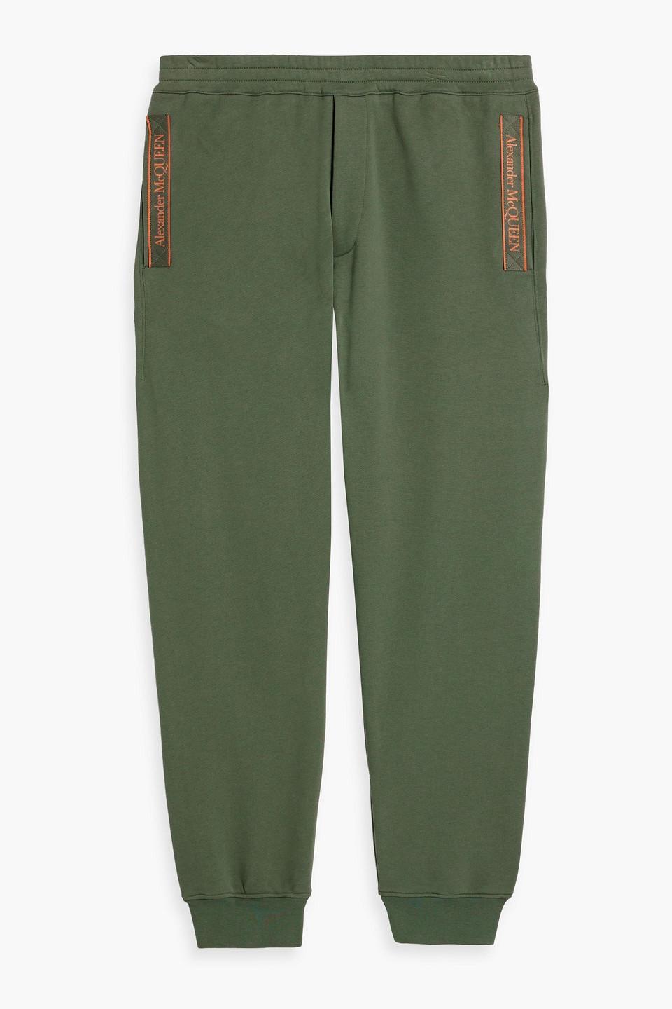 パンツ ALEXANDER MCQUEEN LOGO COTTON SWEATPANTS $950 NWT Alexander McQueen Slim Cut Logo Cotton Blue