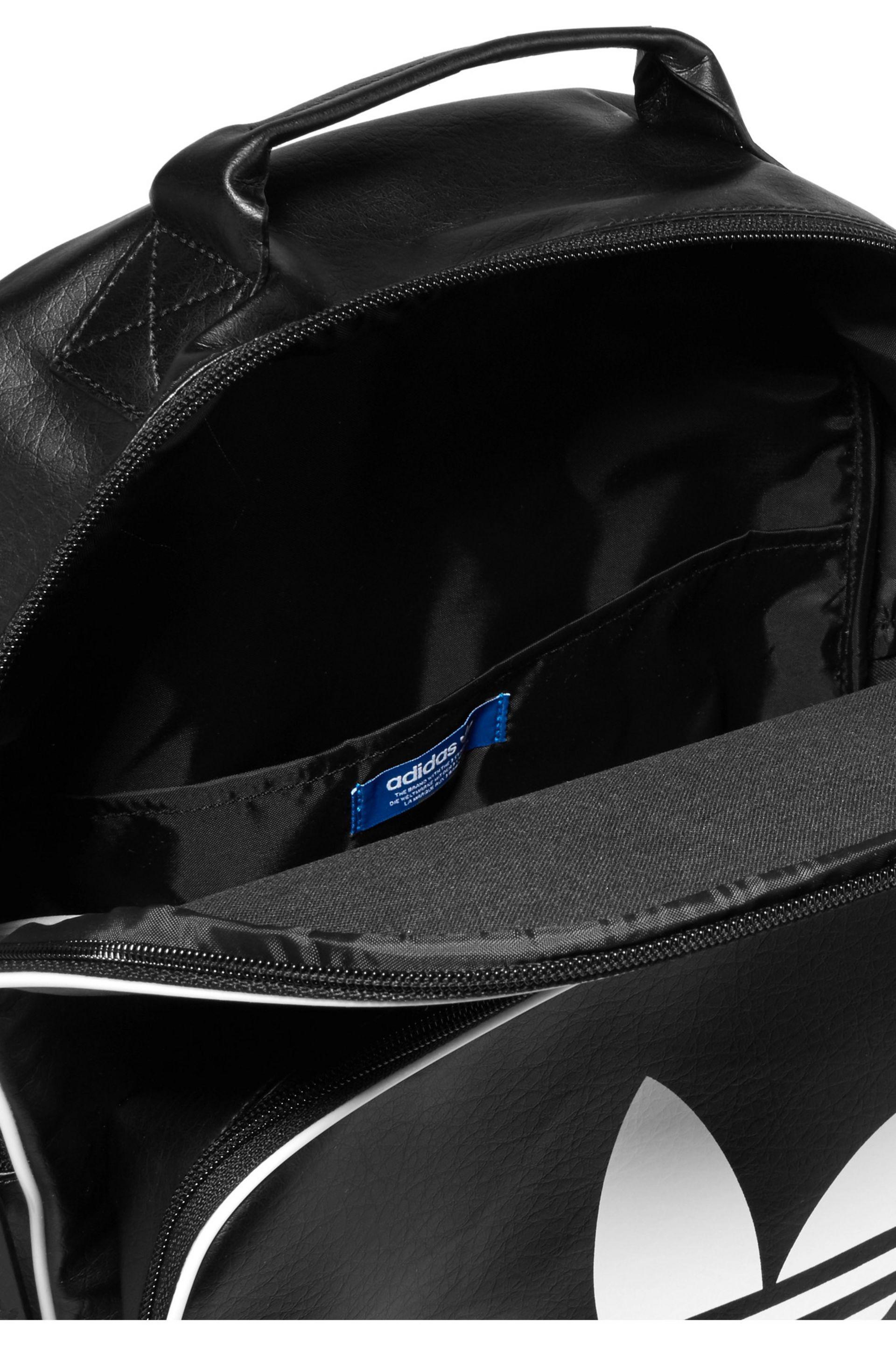 adidas Originals Faux Leather Backpack in Black Lyst