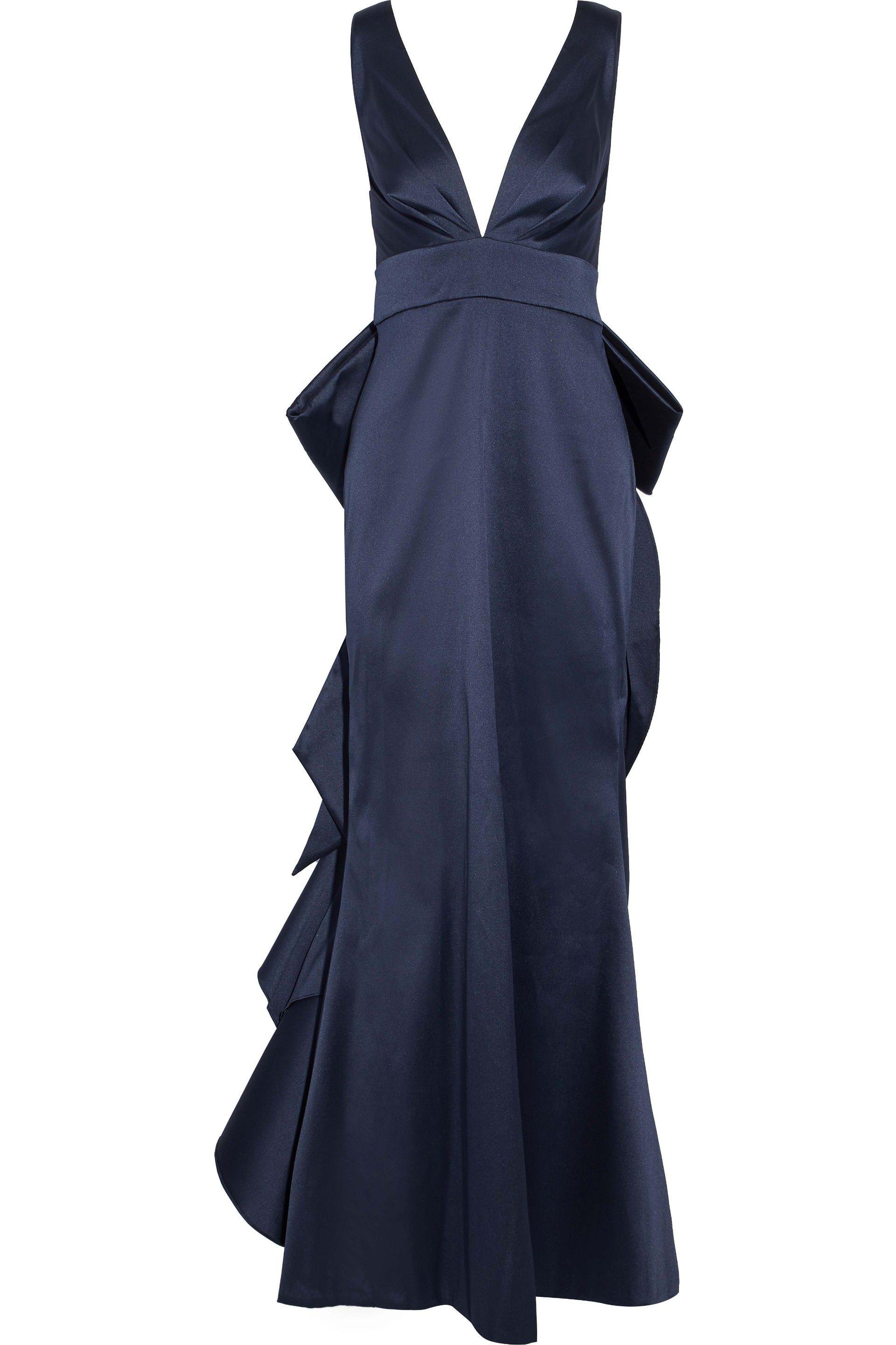 Sachin & Babi Topanga Bow-embellished Duchesse Satin-twill Gown in Blue ...