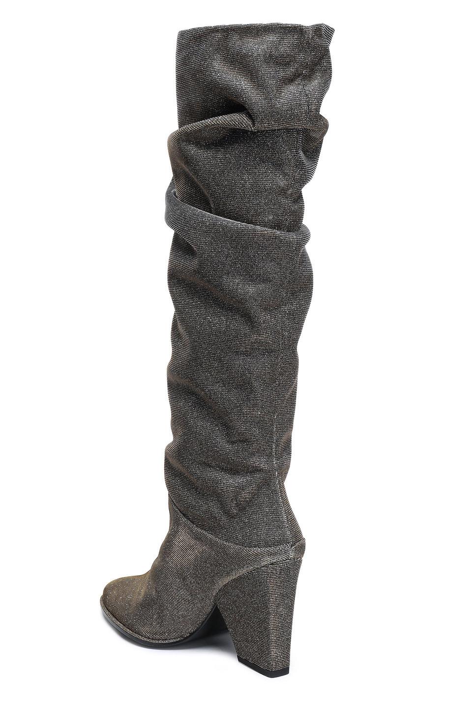 stuart weitzman silver boots