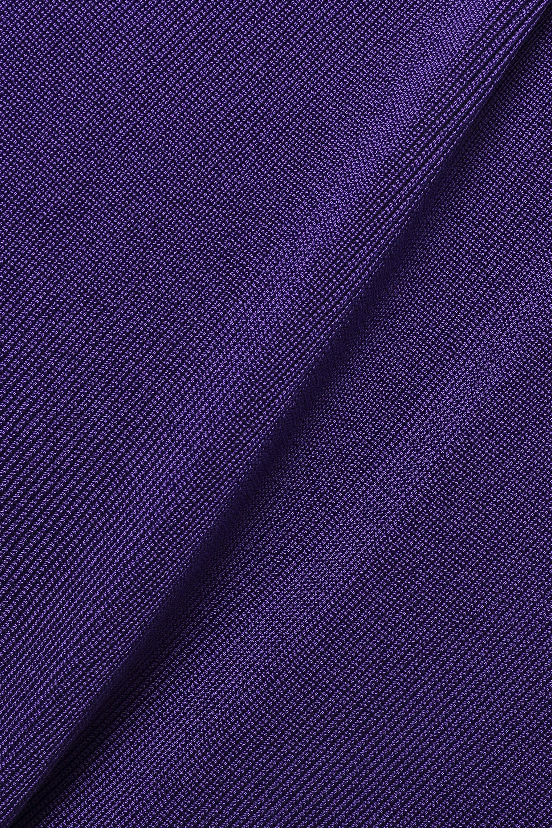 Balmain Woman Cutout Stretch Ponte Mini Dress Violet In Purple Lyst