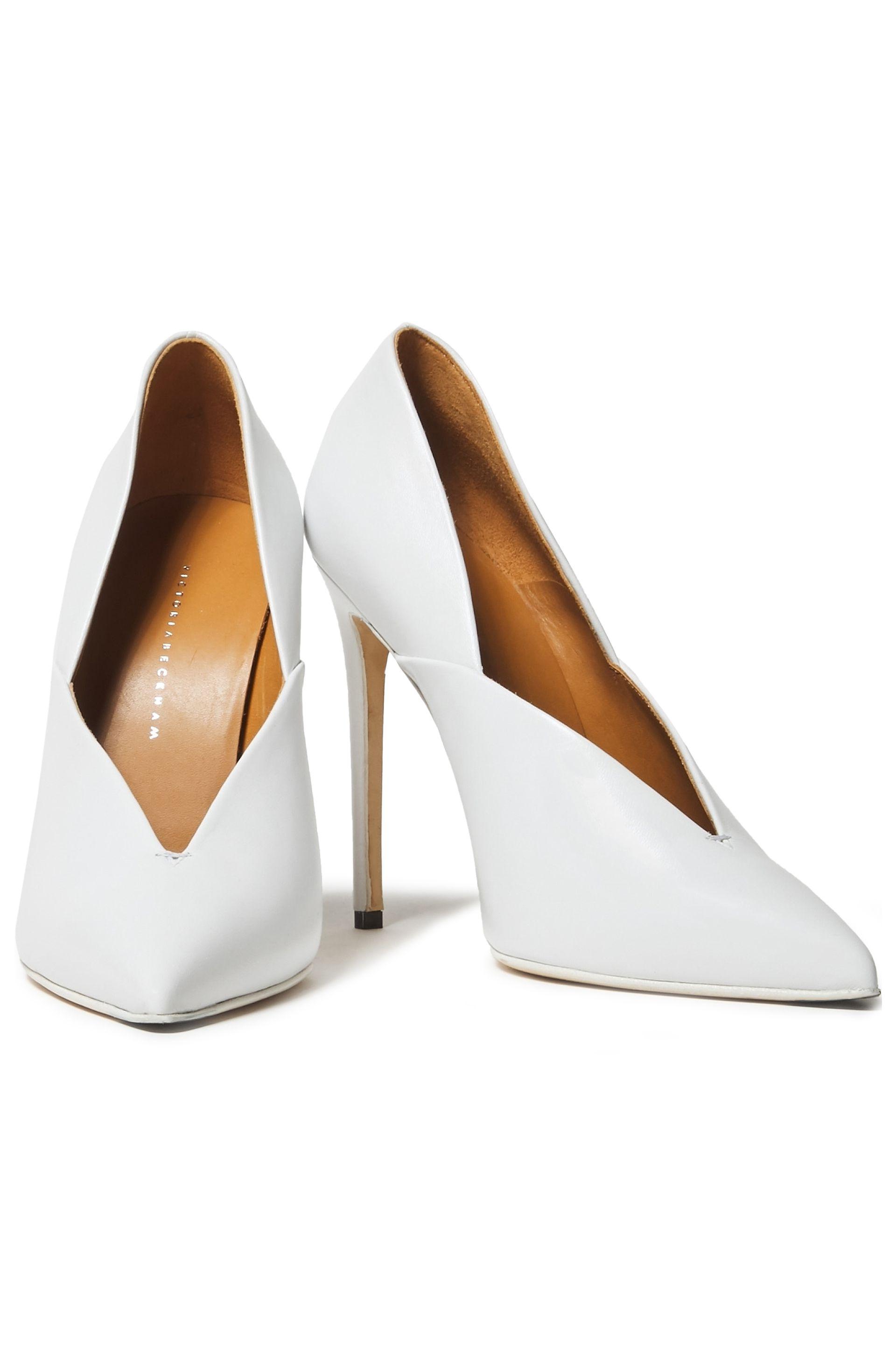 Victoria Beckham Leather Pumps White Lyst