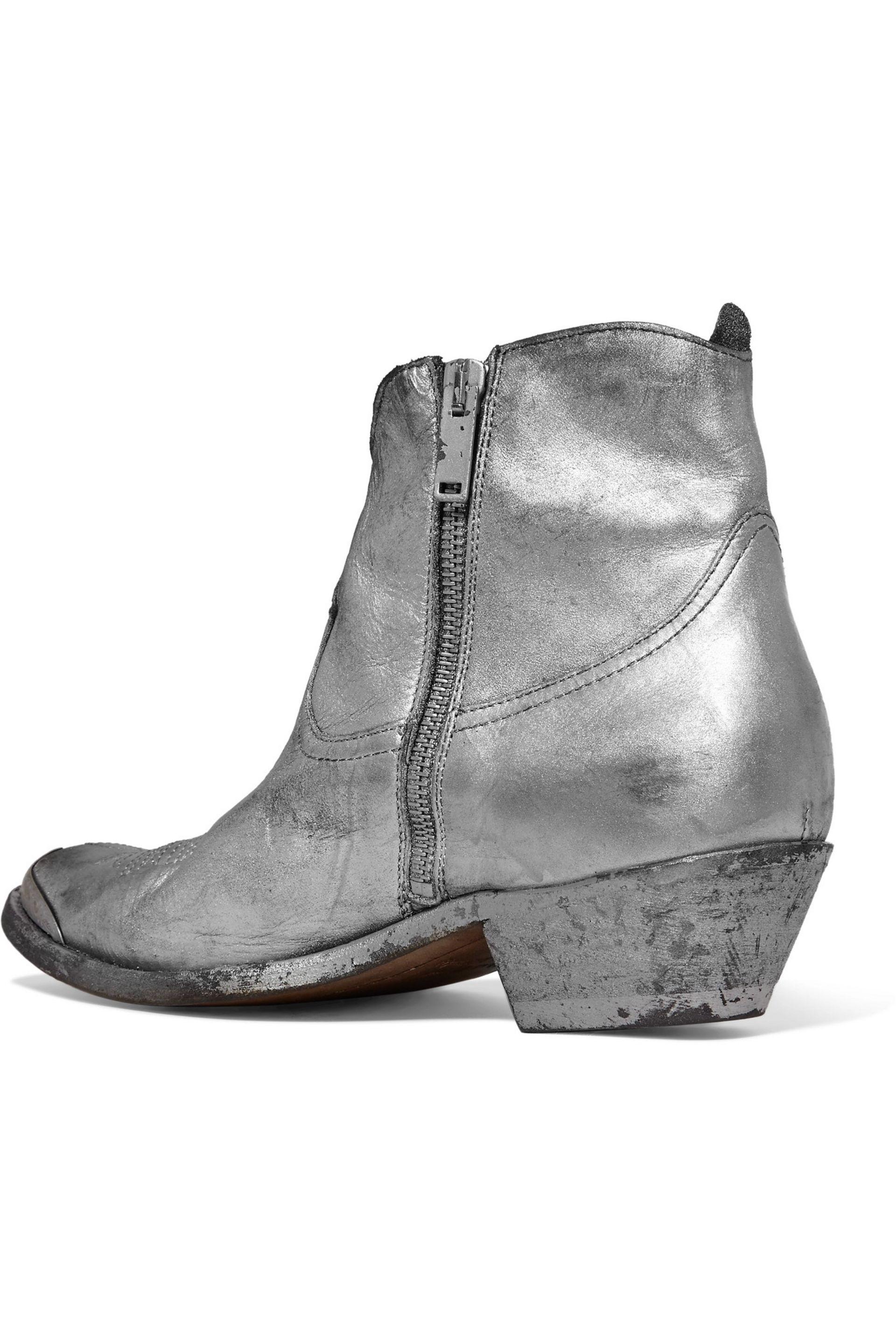 golden goose silver boots
