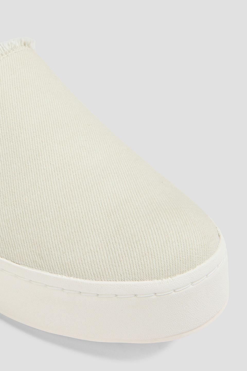 Vince Warren Twill Platform Slip-On Sneakers in White Lyst UK