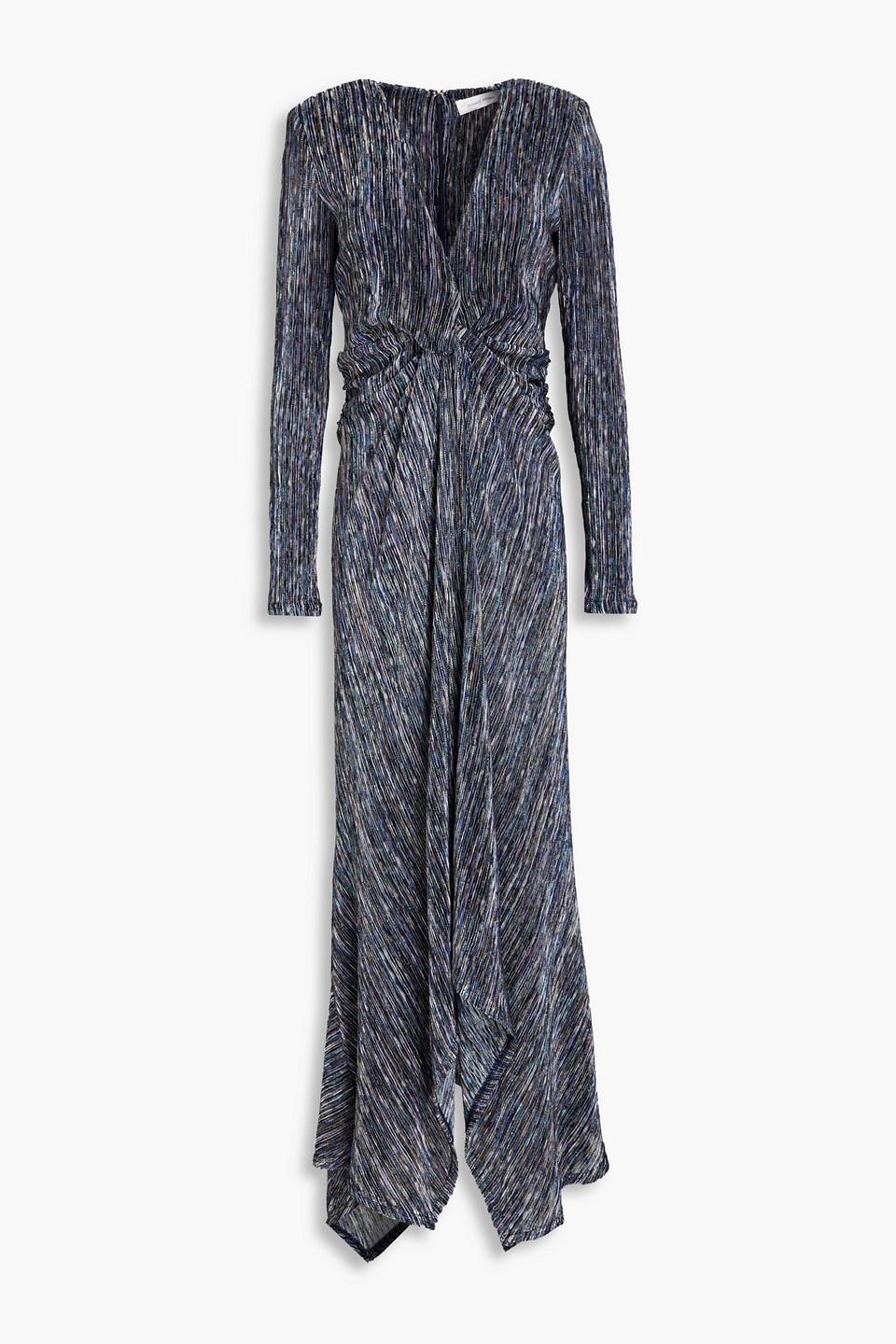 Ronny Kobo Draped Marled Ribbed knit Maxi Dress in Blue Lyst