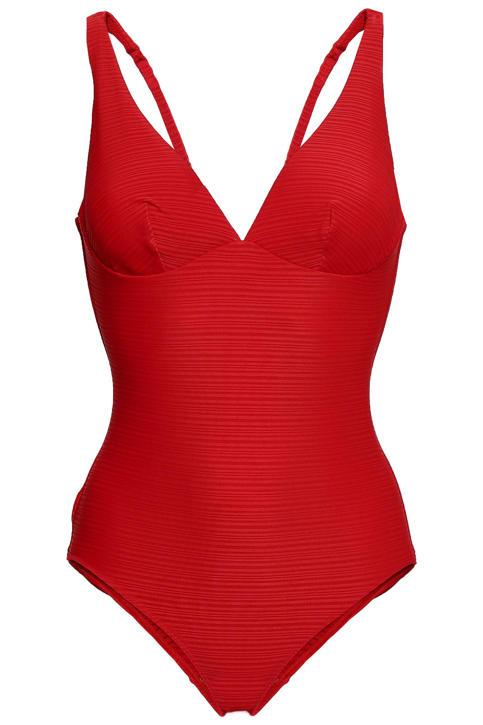 Jets by Jessika Allen Synthetic Disposition Ribbed Underwired Swimsuit ...