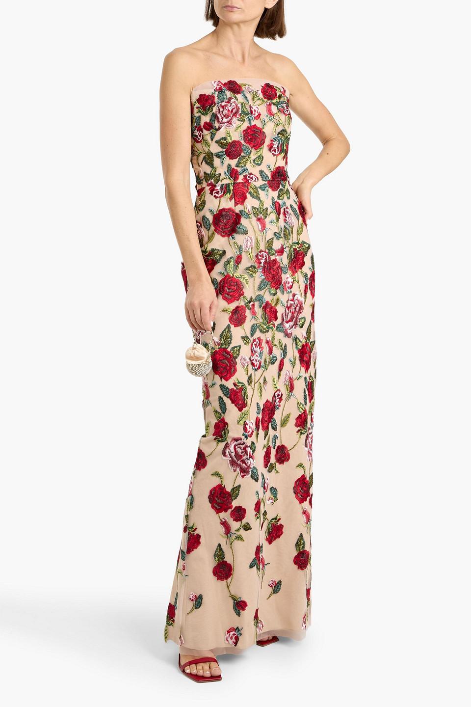 and other stories embroidered dress Mirrored Lace Floral Midi Dress main image 0