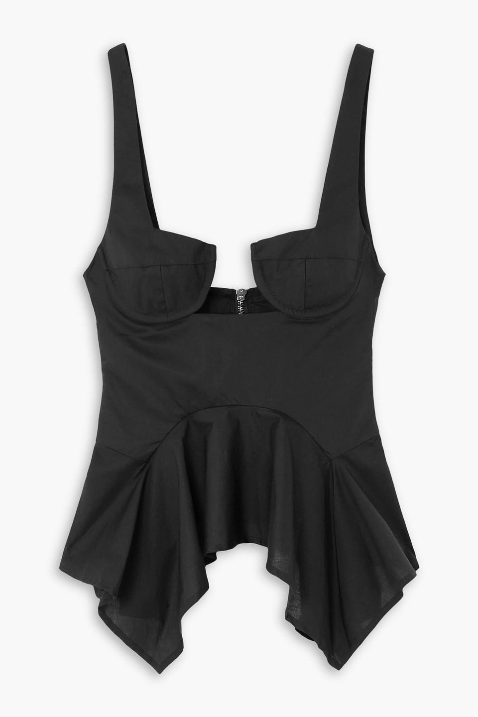 asymmetric bustier top