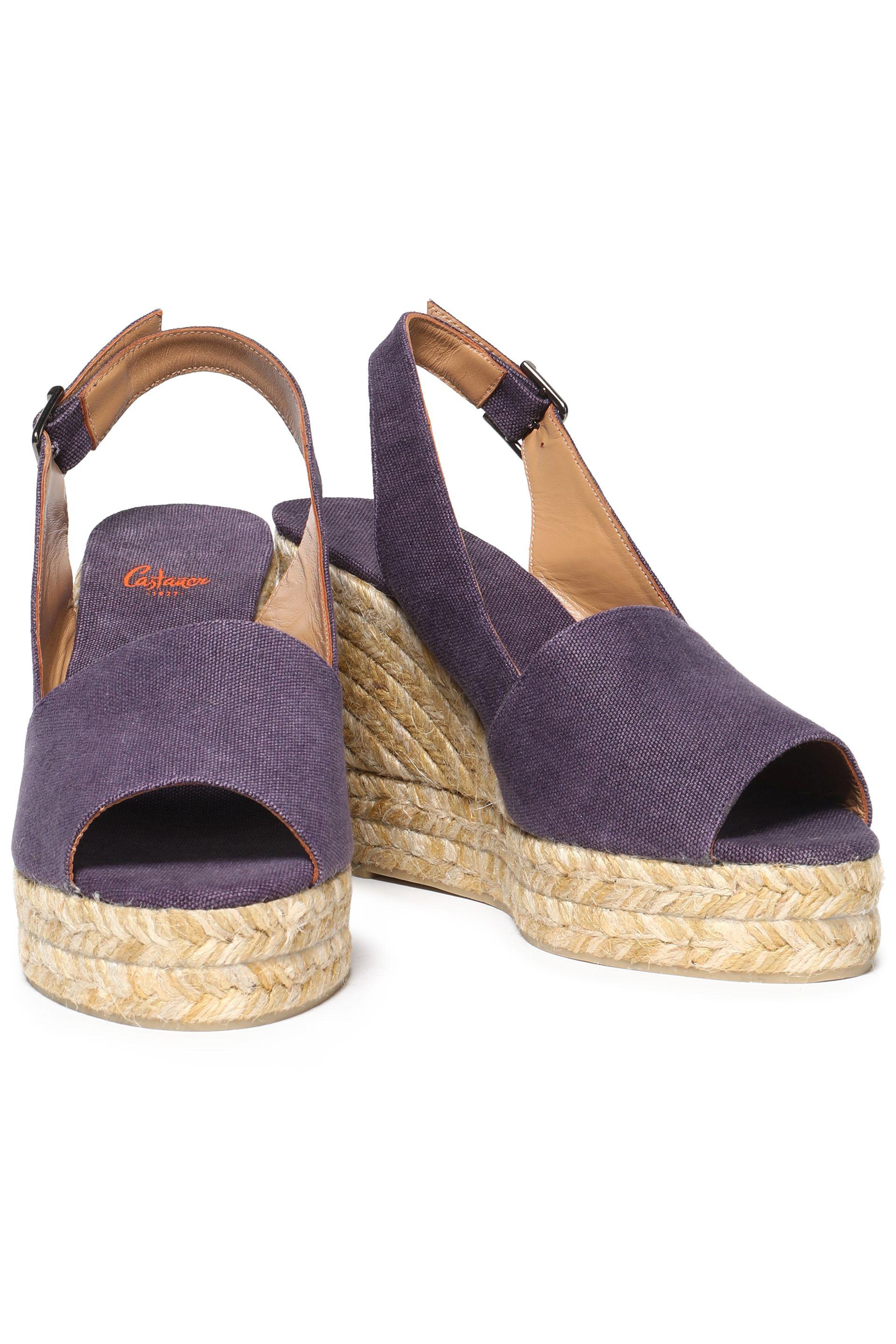 Purple espadrille wedges Clearance