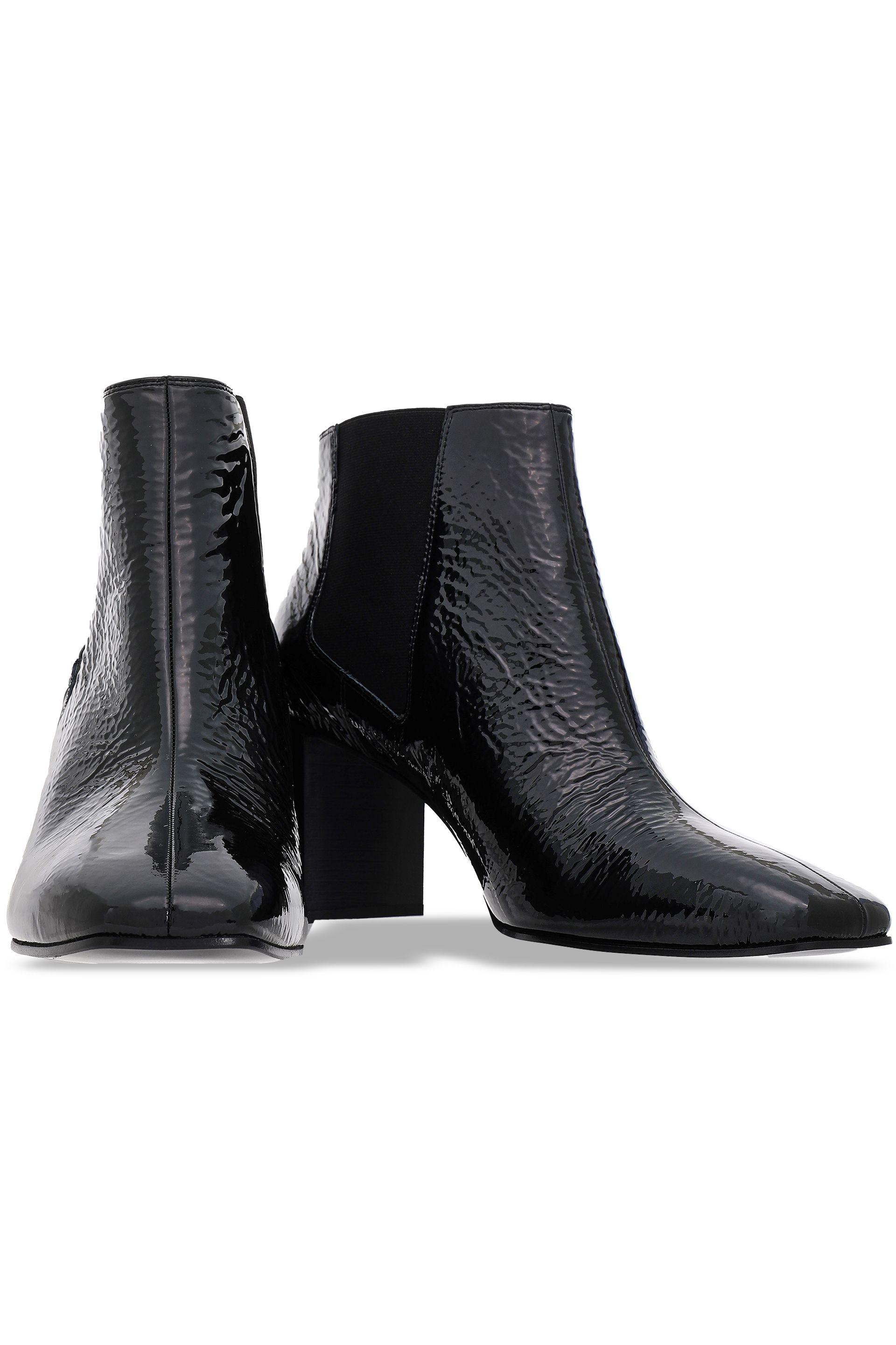 Rag &amp; Bone Crinkled Patentleather Ankle Boots Black Lyst