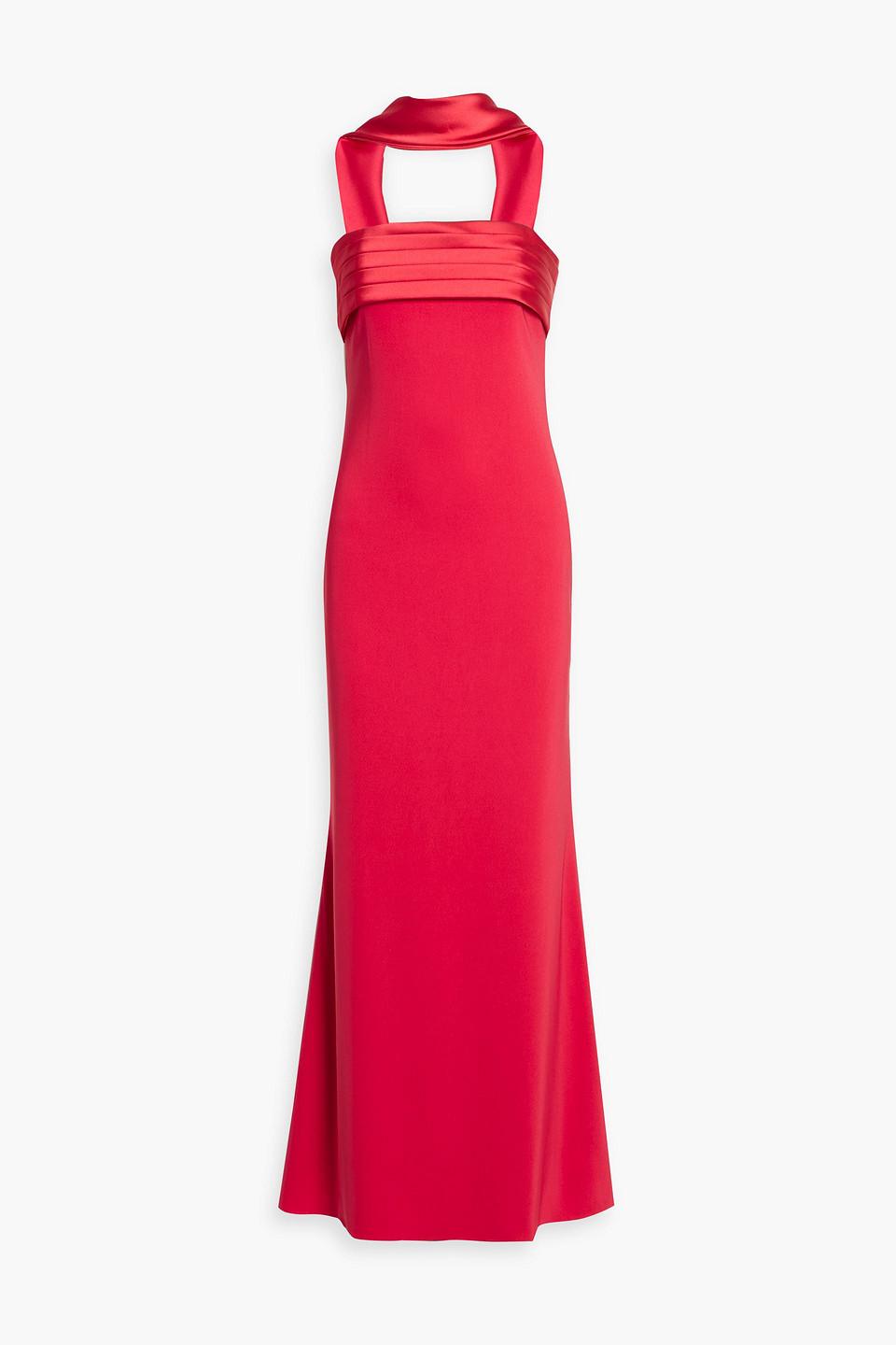 strapless open back dress Unrequited Bow Back Mini Dress Red/Pink main image 0