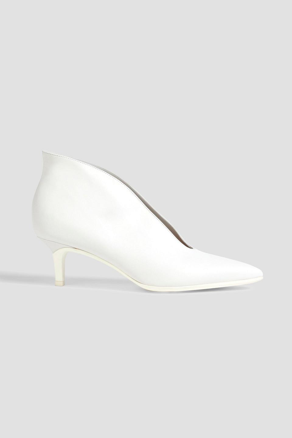 Womens white hotsell leather pumps